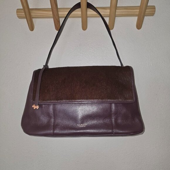 Radley London East-West Haircalf Shoulder Bag Wallet Set Clove - Picture 3 of 16